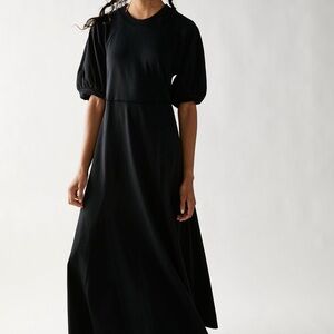 Free People Black Midi-Dress